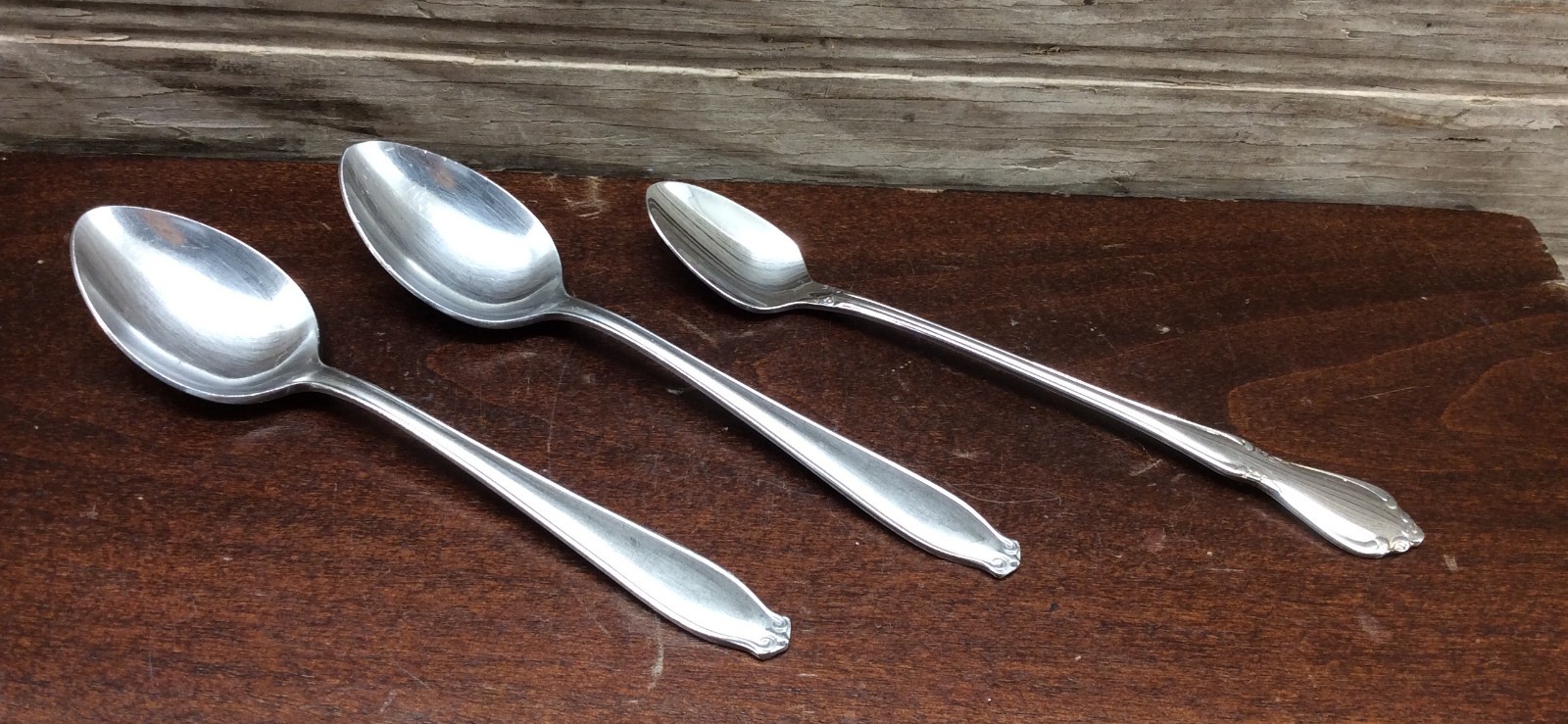 Baby Infant Spoons Lot Of 3 Stainless Steel Amefa/Japan & Oneidacraft Deluxe/USA