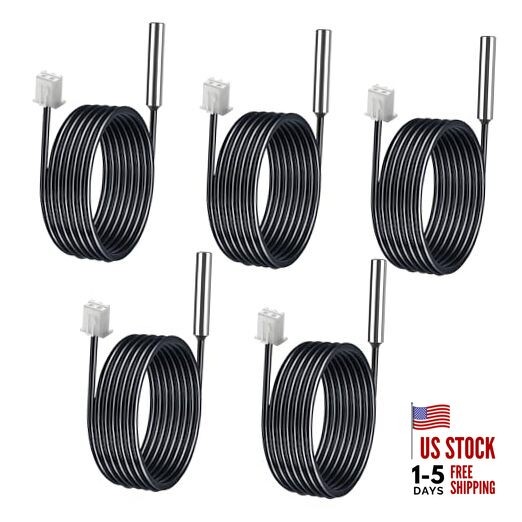 10K Temperature Sensor Probe, 3950 NTC Thermistor Accuracy 1% 5pcs 1M, 