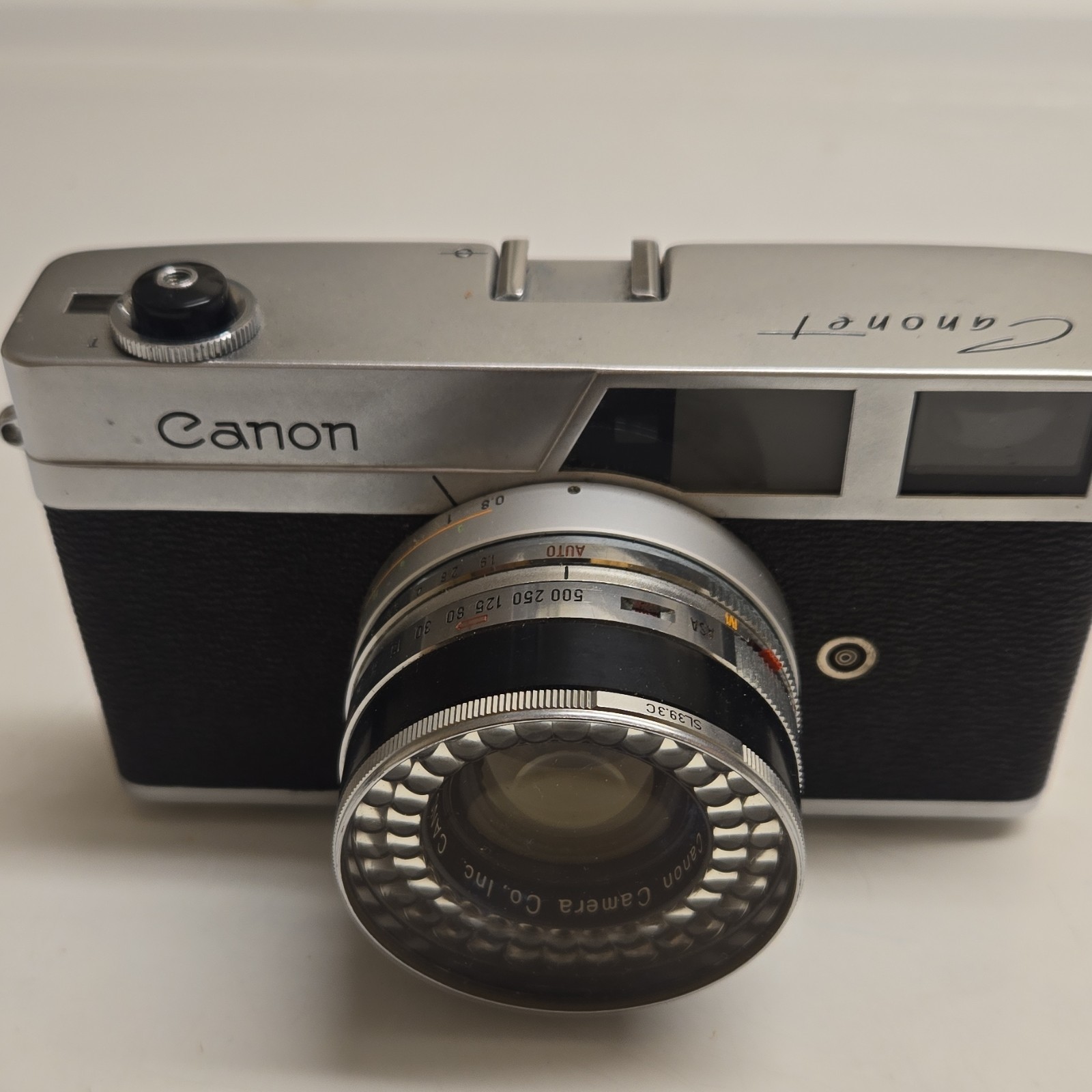 Canon Canonet Vintage Rangefinder Film Camera Black with Canon Lens 35mm
