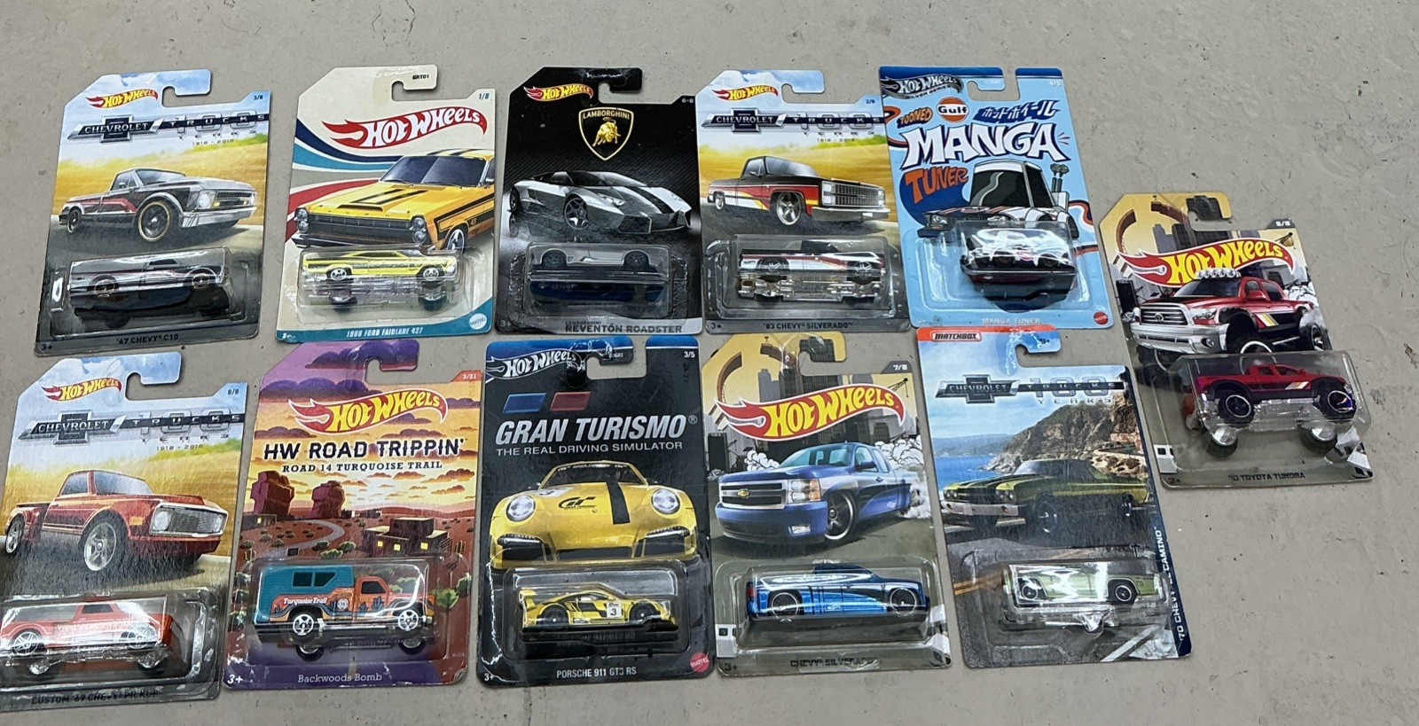 Hot wheels Lot Of 10 With 1 Additional Matchbox 