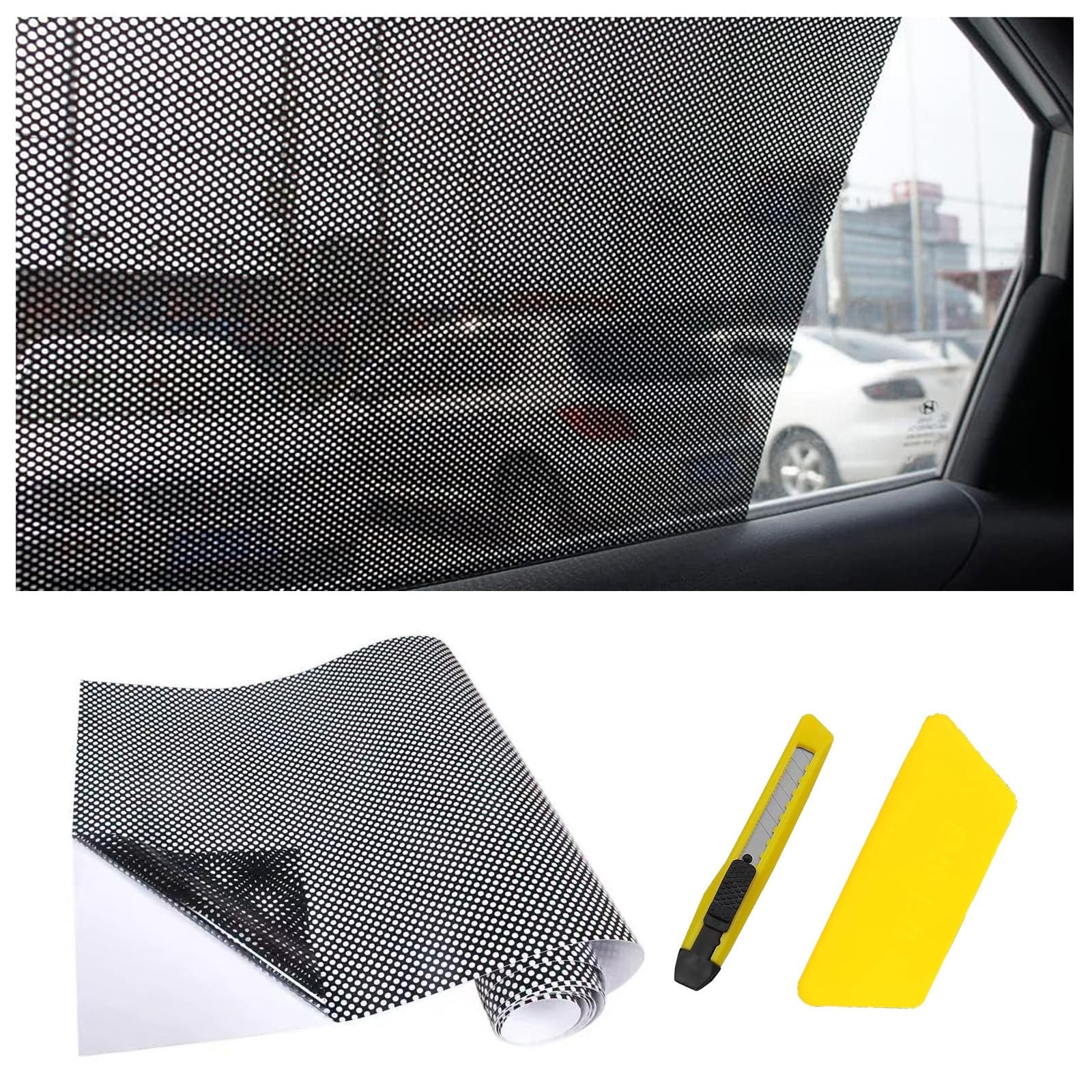 Car Side Window Sunshade Film | Removable UV Heat Protection Tint | 4 PCS