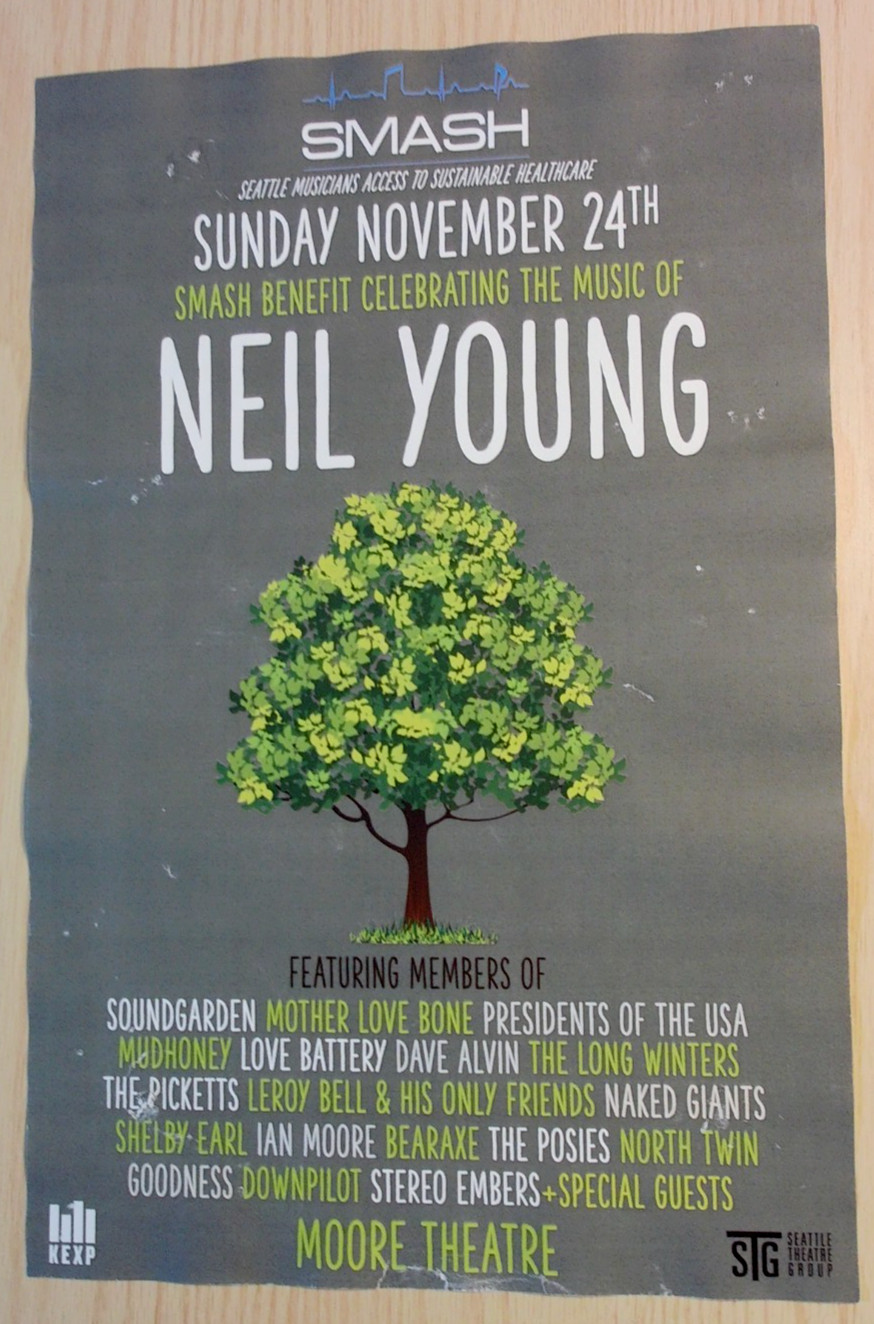 Soundgarden Mother Love Bone PUSA Mudhoney SBCTM Neil Young 2019 Concert Poster