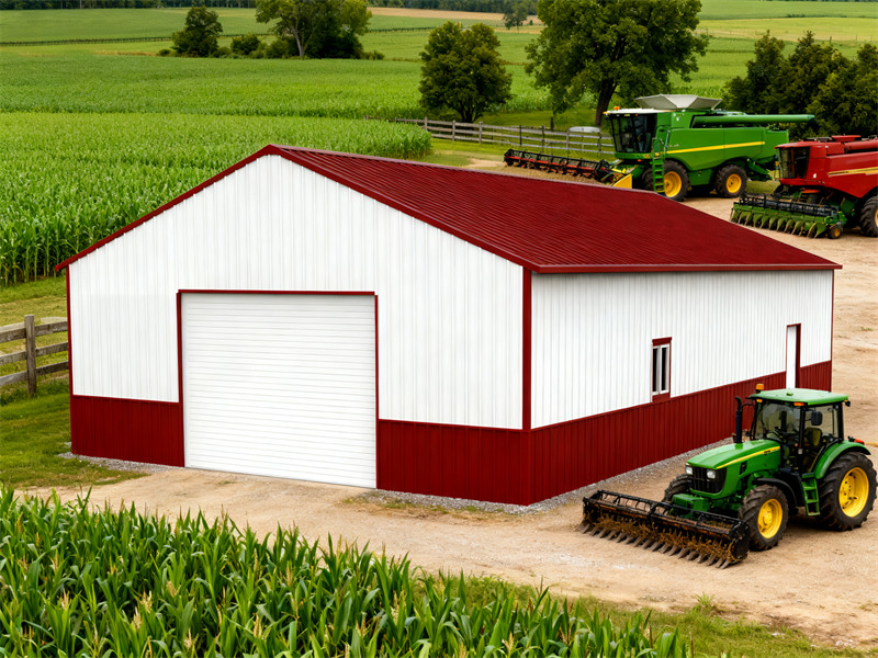 51x31FT Metal Barn Garage w/ Electric Roll-Up Door for Farm & Industrial Storage