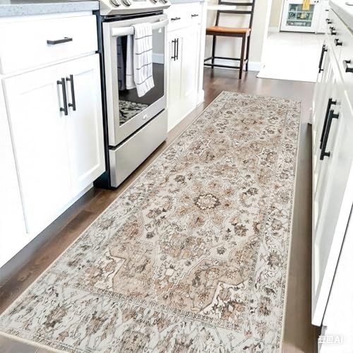 Washable Hallway Runner Rug 2x6: Non Slip Runner Rugs with Rubber Backing Soft 