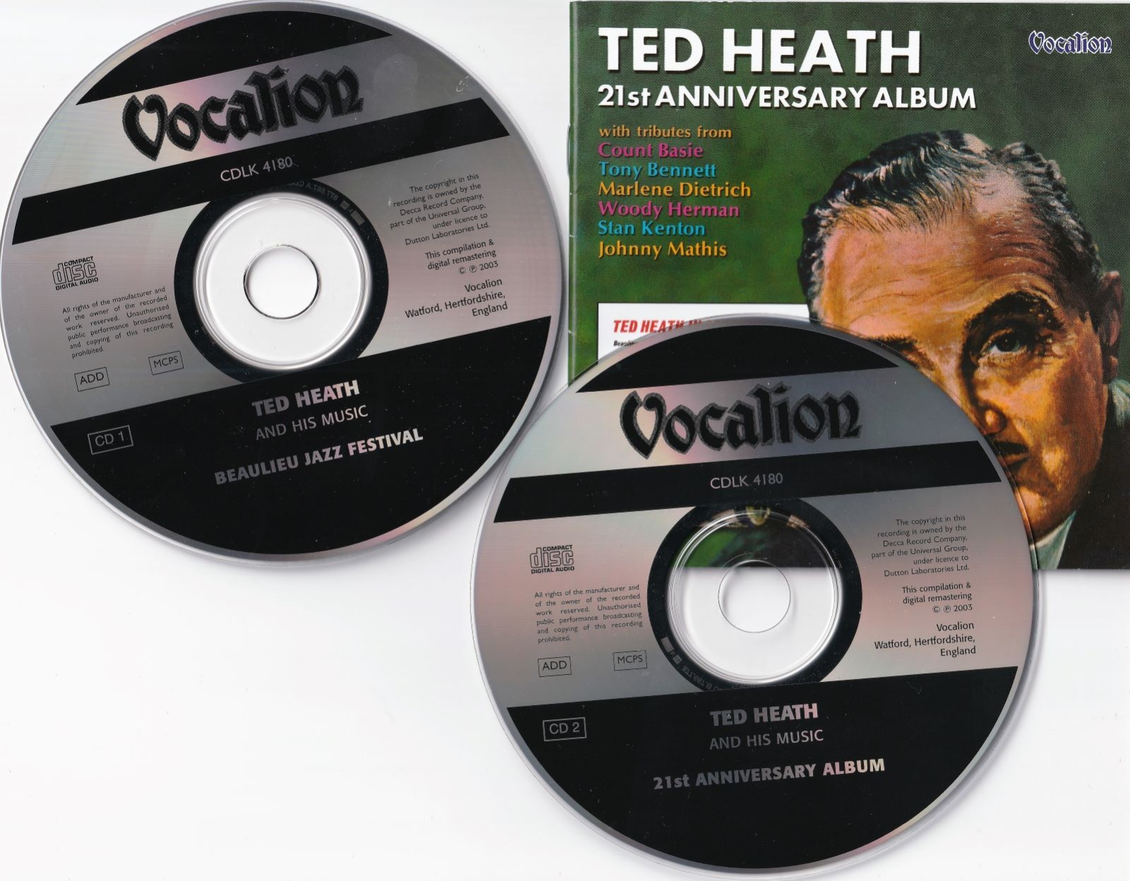 Ted Heath - Beaulieu Jazz Festival & 21st Anniversary Album (2 CD Vocalion CDLK
