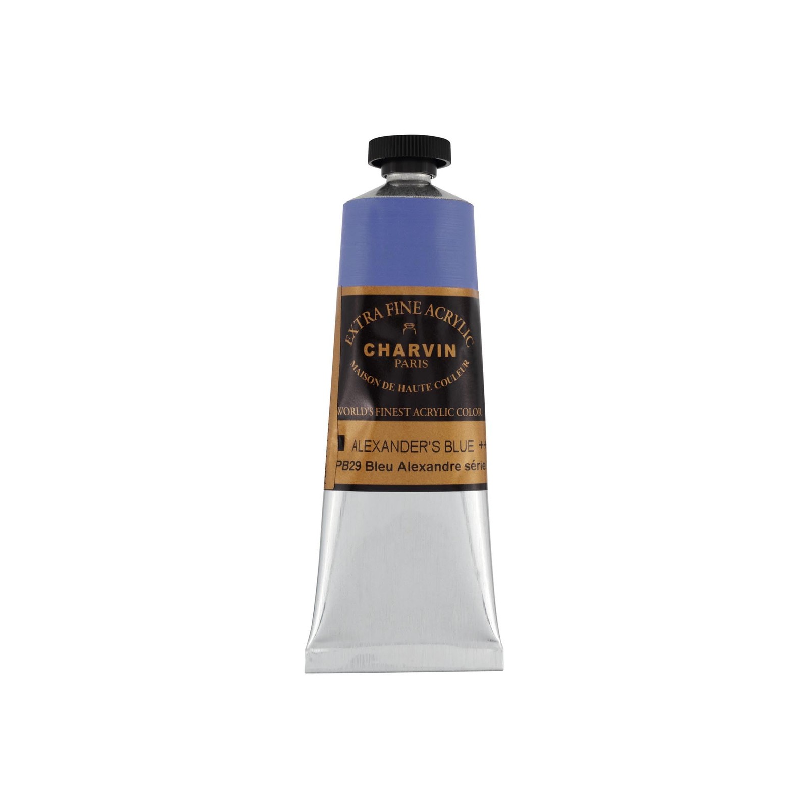 Charvin Extra Fine Acrylic Paint - Alexander's Blue, 60ml Tube, Triple Milled