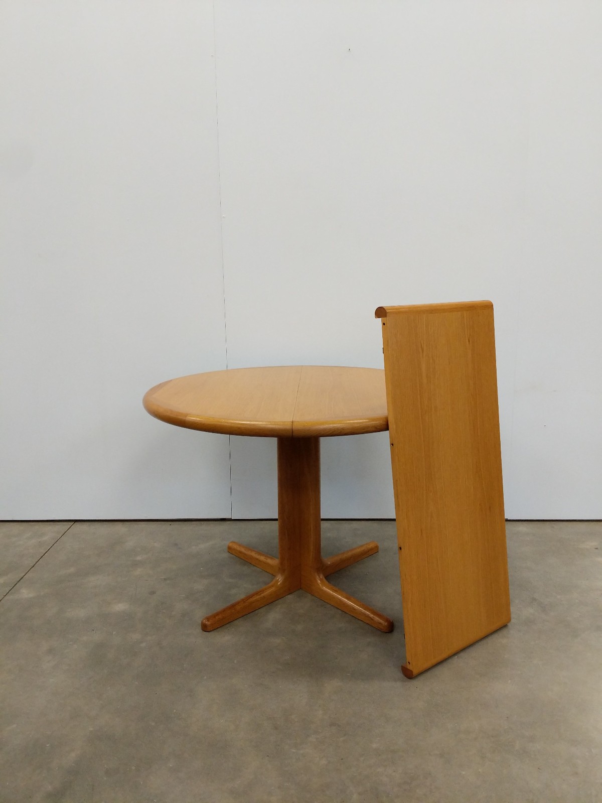 Vintage Mid Century Modern Oak Extendable Dining Table by Laurits M Larsens