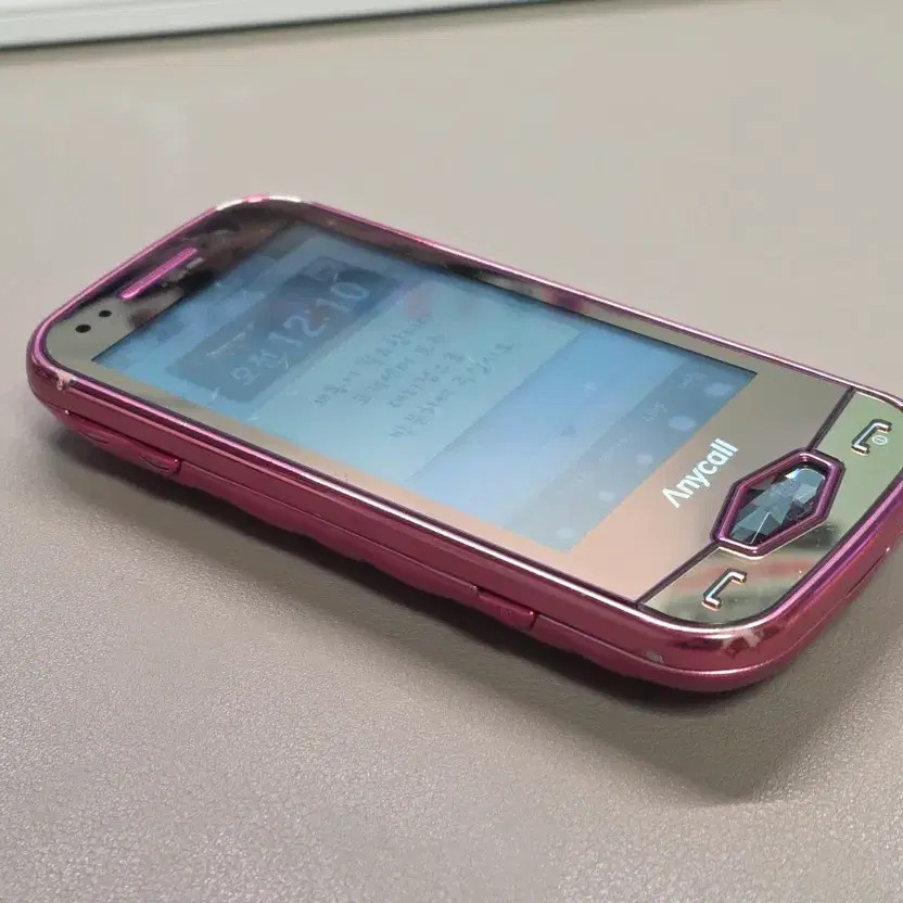Pink Anycall Clutch Phone Touch Feature Phone Nostalgic Item