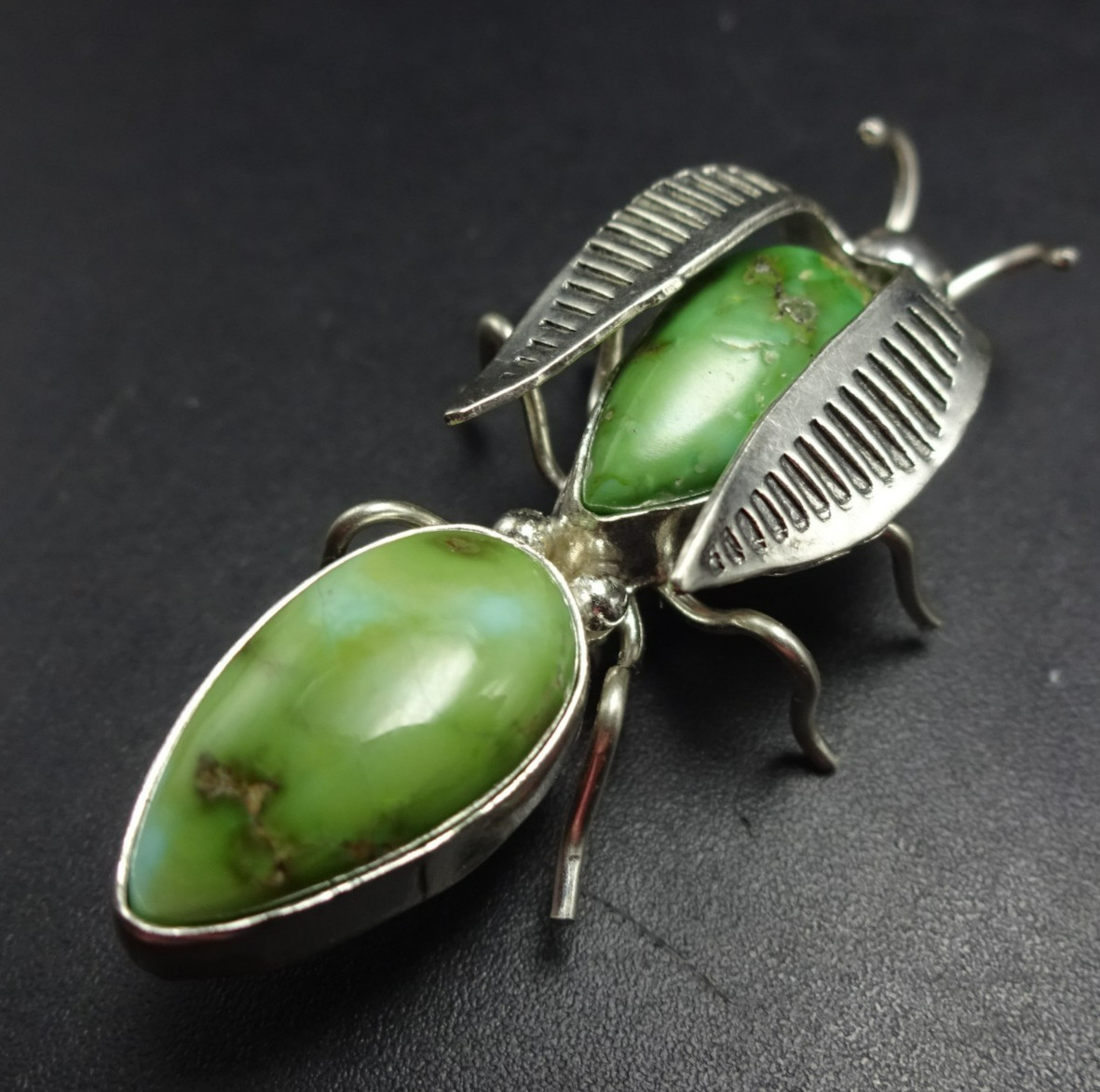 MOODY Sterling Silver WASP PIN/BROOCH with Sonoran Gold TURQUOISE