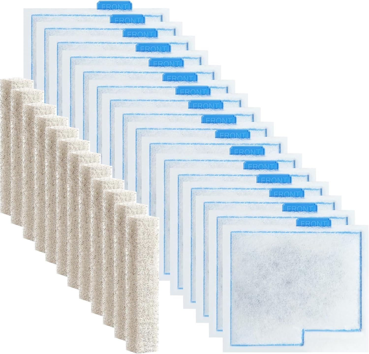 16 Pack Medium Fish Filter Cartridges Replacement Compatible with Aqueon Quietfl