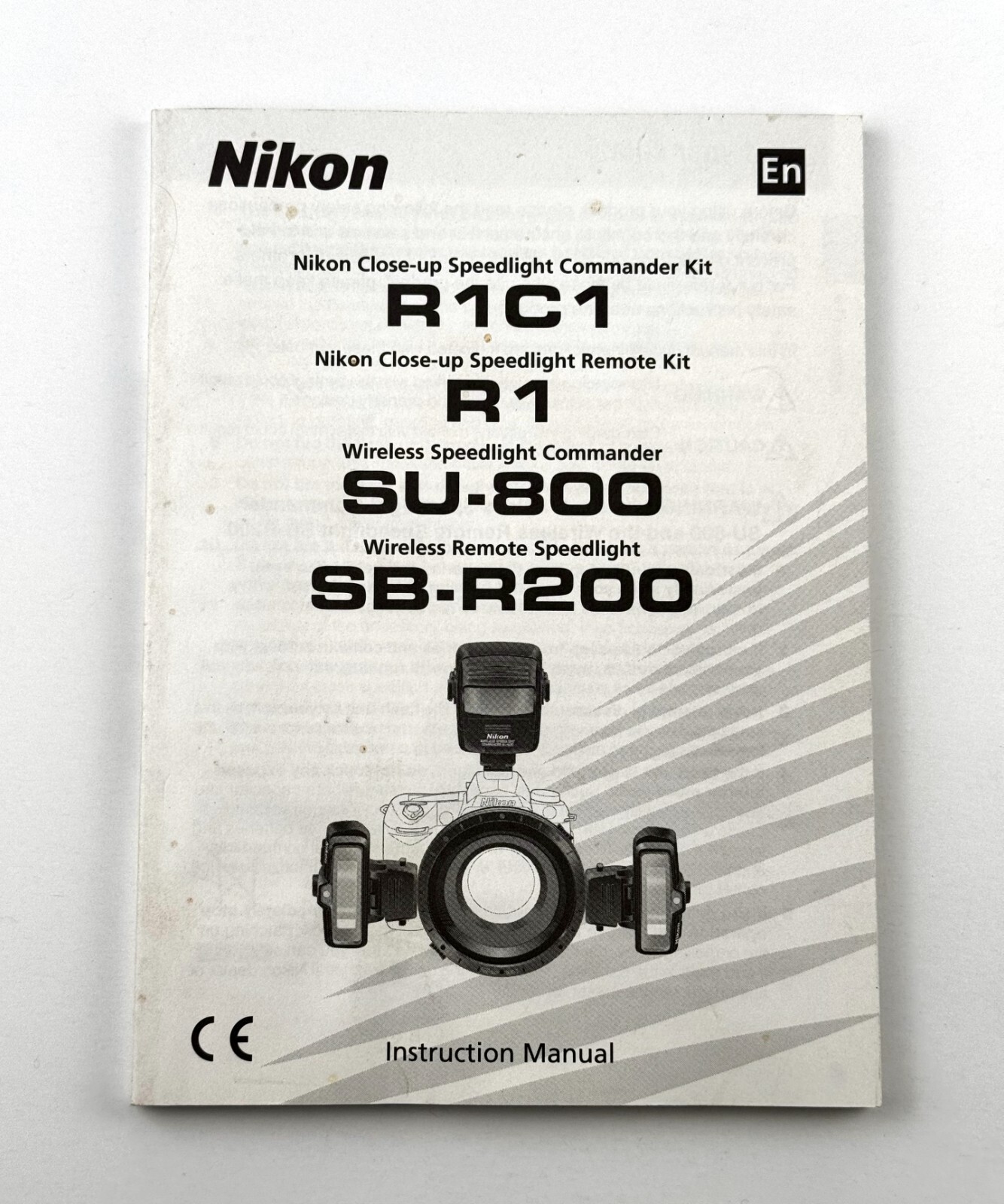 Nikon R1C1 R1 SU-800 SB-R200 Speedlight Flash INSTRUCTION MANUAL USERS GUIDE