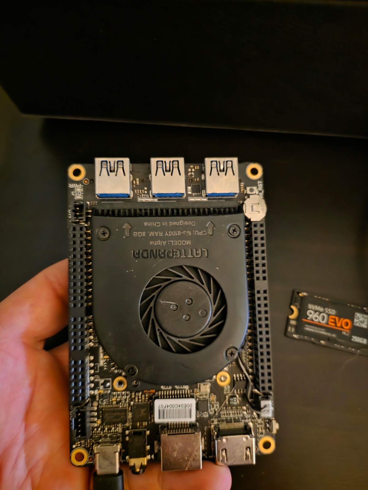 Latte Panda Alpha Board and Extra Accessories