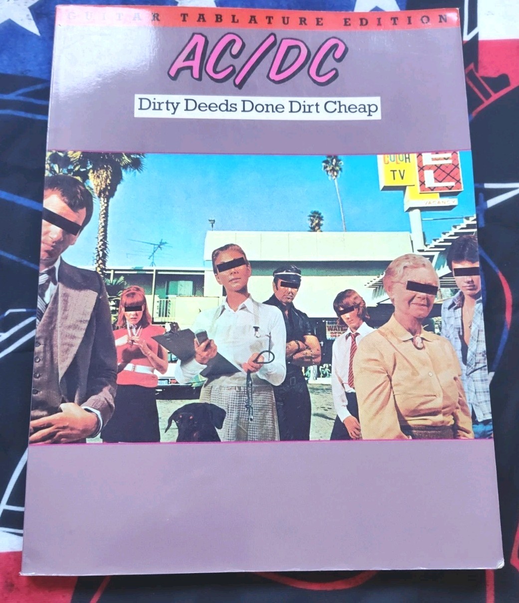 AC/DC Dirty Deeds Done Dirt Cheap Guitar Tablature Edition Sheet Music 1991 Vtg