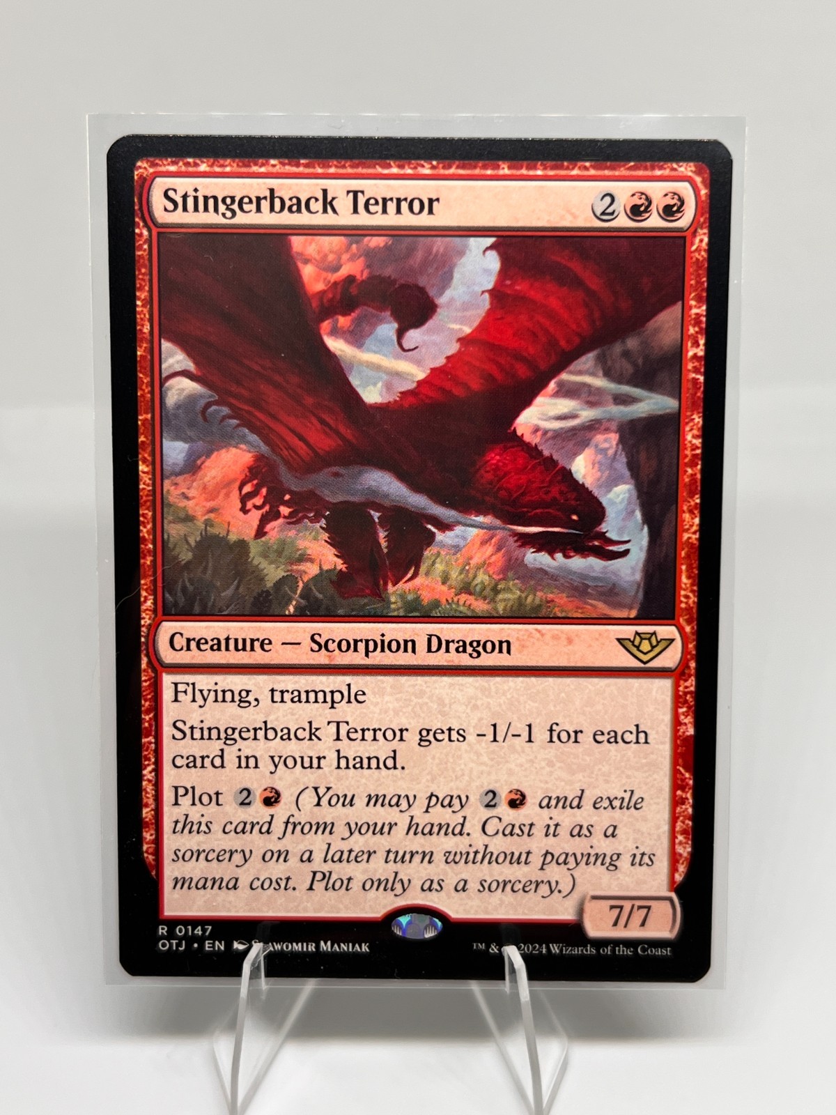 Stingerback Terror R Outlaws of Thunder Junction OTJ Foil 147 MTG NM