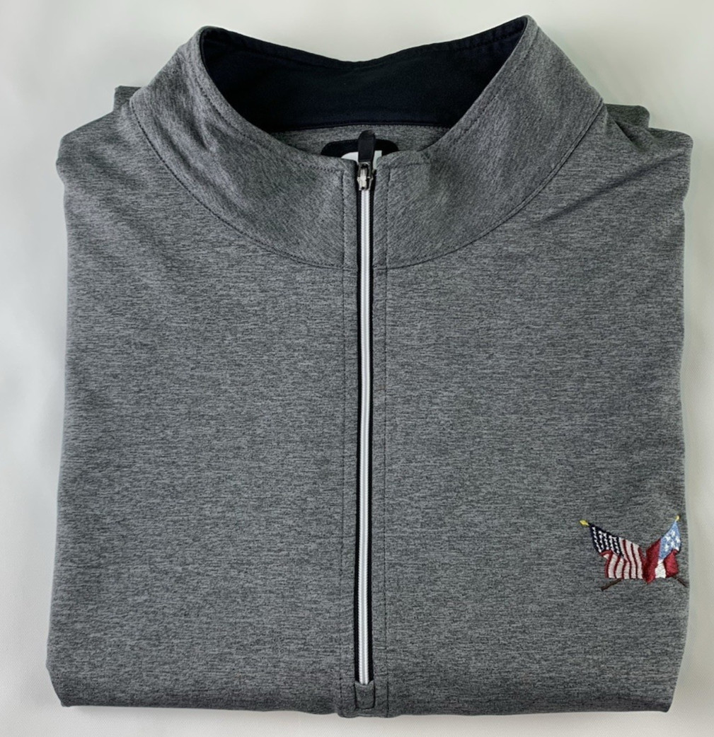 Footjoy FJ 1/4 Zip Golf Vest Gray  Men’s Size Large Logo