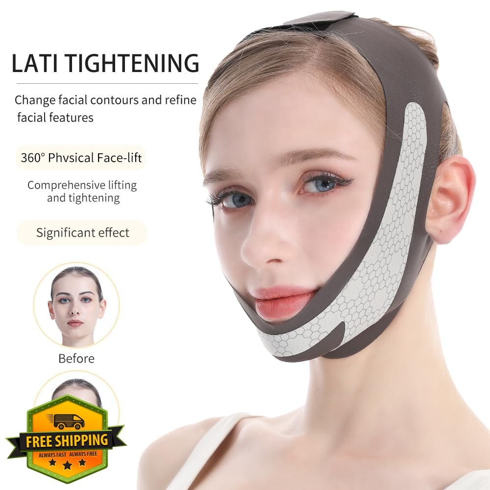 CGYISOL Graphene V Line Lifting Mask Adjustable Chin Strap Black