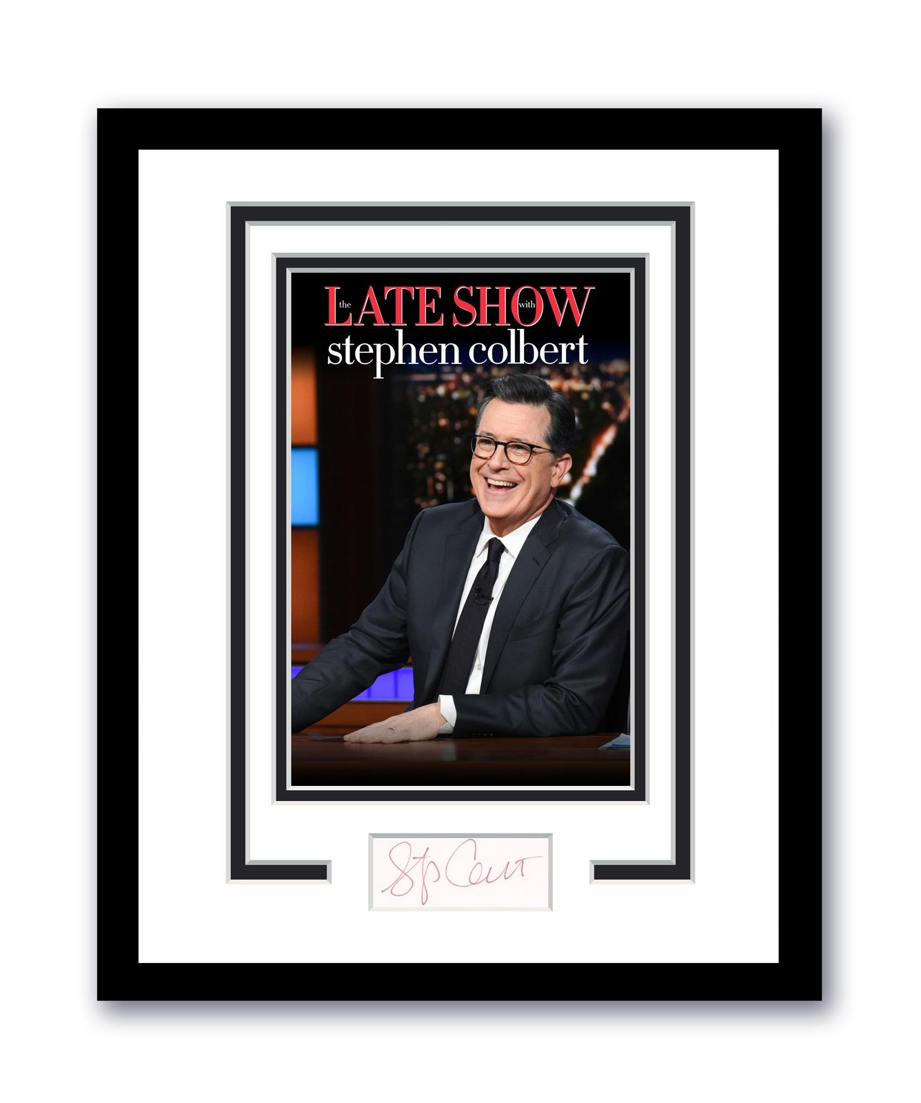 Stephen Colbert Autographed Signed 11x14 Framed Photo Late Show Comedy ACOA