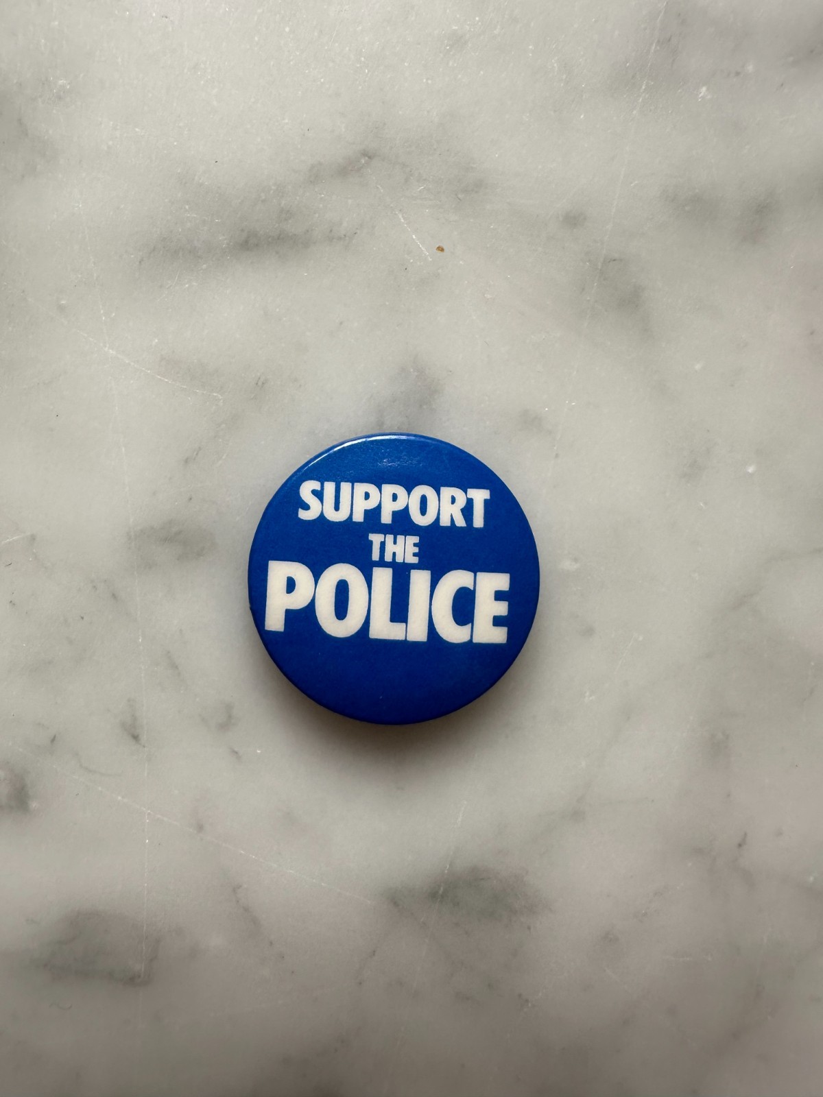 Vintage Original early 1980s Support The Police pin badge