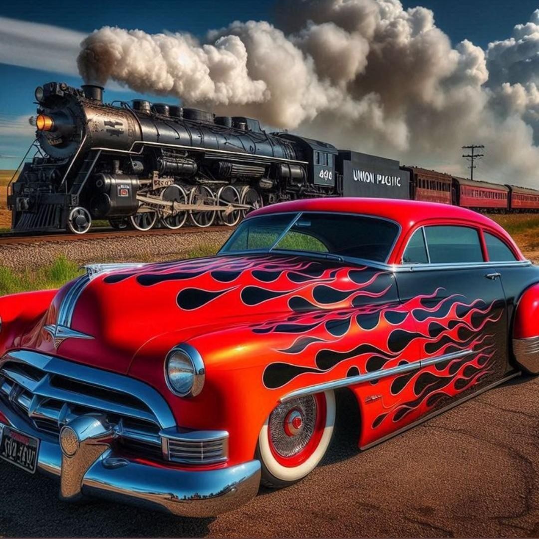UNION PACIFIC HOT ROD    POSTER   11 X 11 IN.
