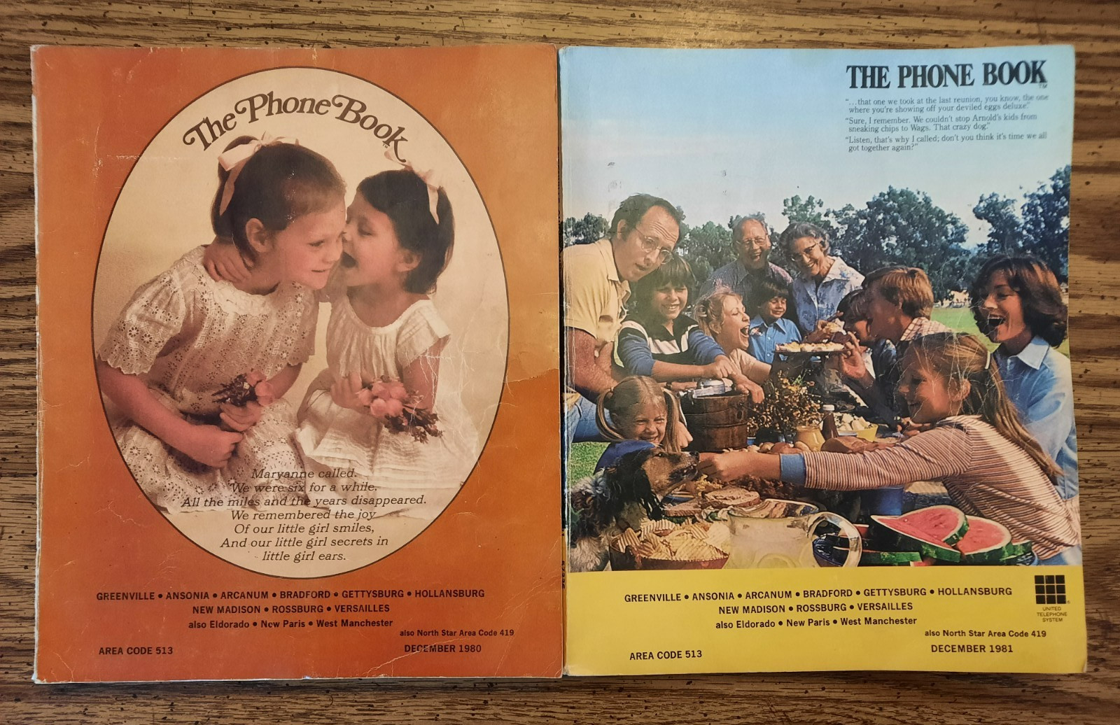 1980 & 1981 Greenville+ Ohio Telephone Directory phone books history genealogy