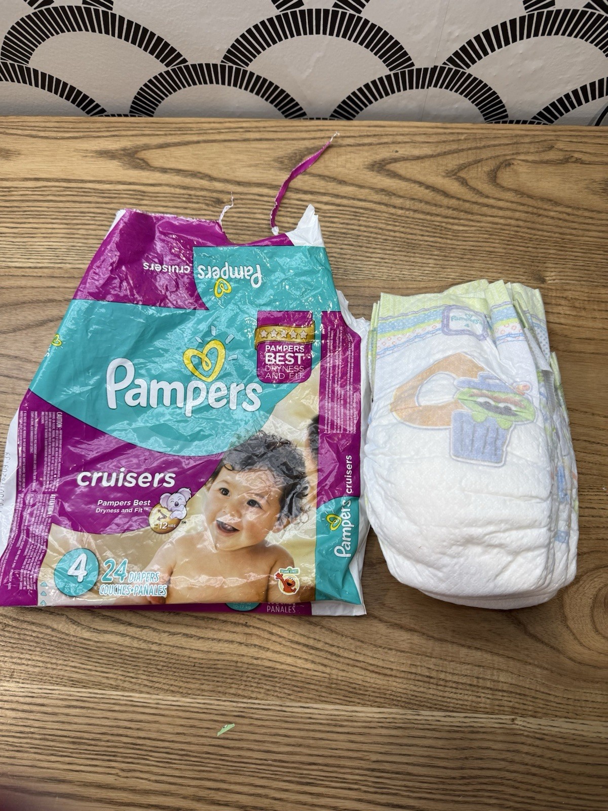 Vintage 2013 Pampers Cruisers Size 4 Diapers Sesame Street Lot of 5