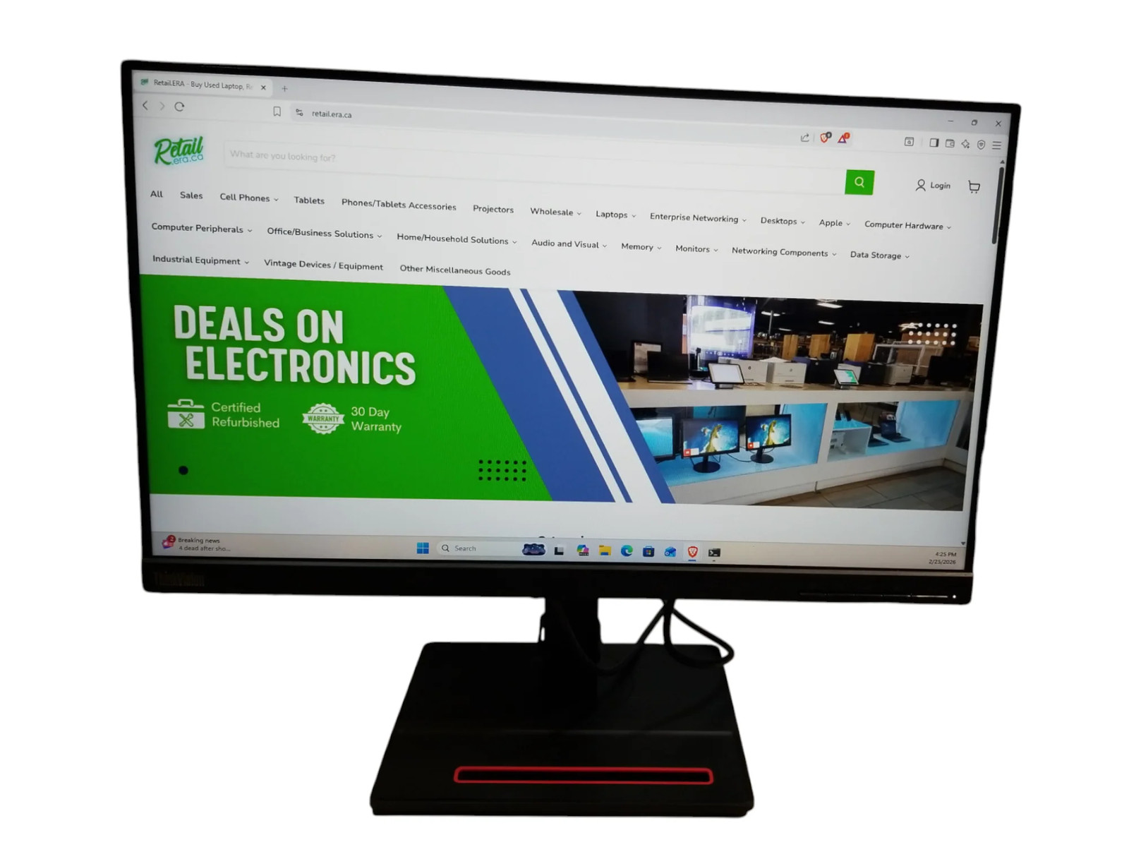 Lenovo ThinkVision T23i-20 23" 1600 x 900 HDMI DP VGA Monitor w/ Stand