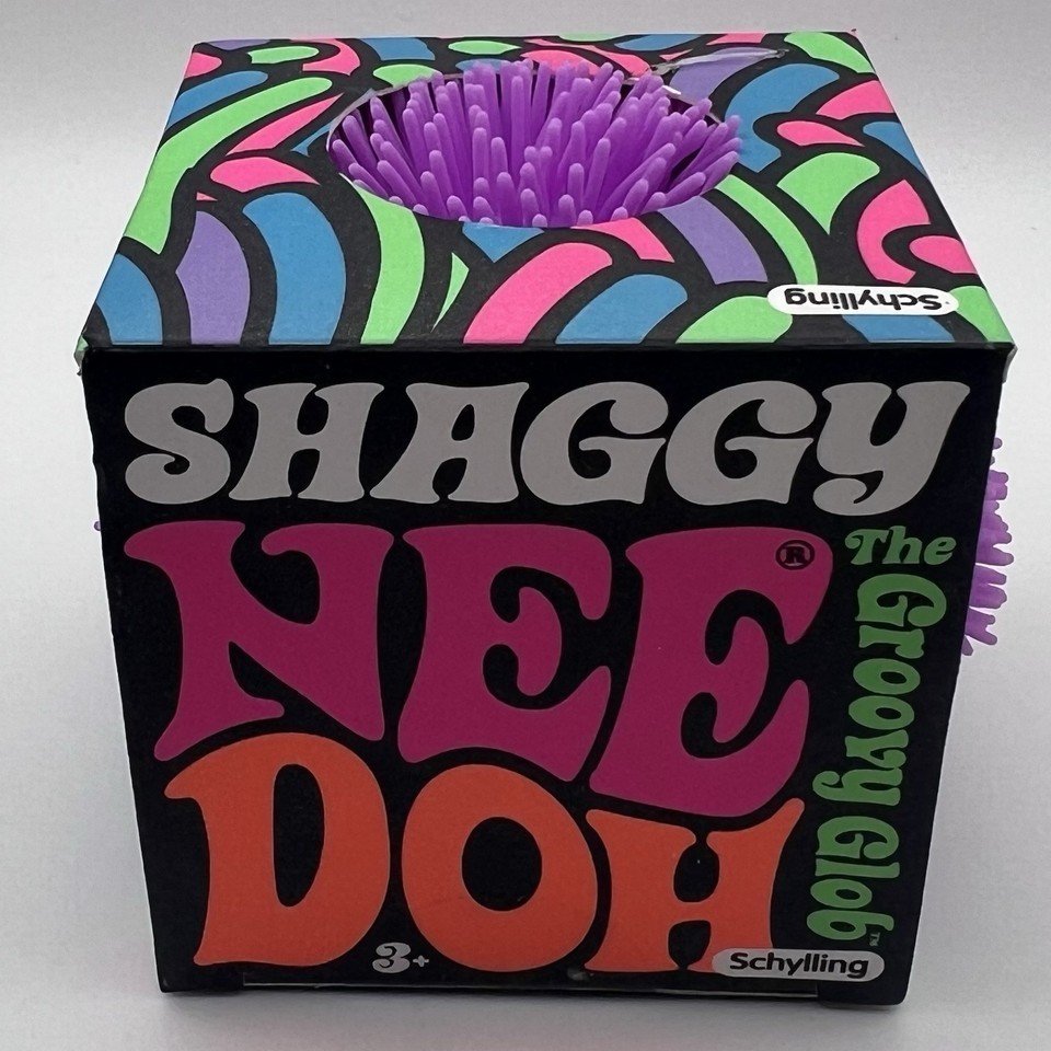 Needoh Purple Shaggy Nee Doh Groovy Glob Sensory Toy Fuzz Ball Fuzzball