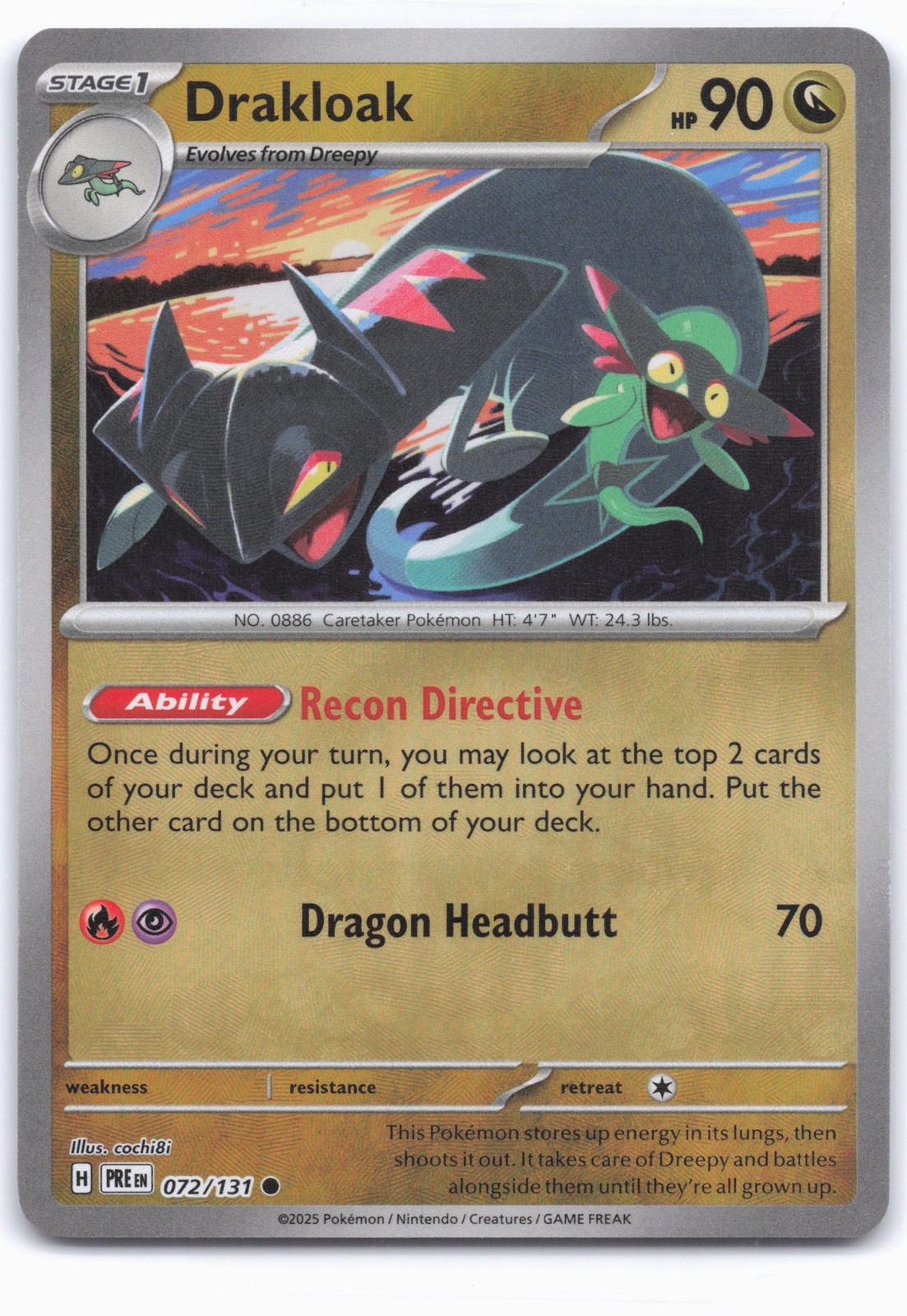 SV: Prismatic Evolutions #072/131 Drakloak (Master Ball Pattern)