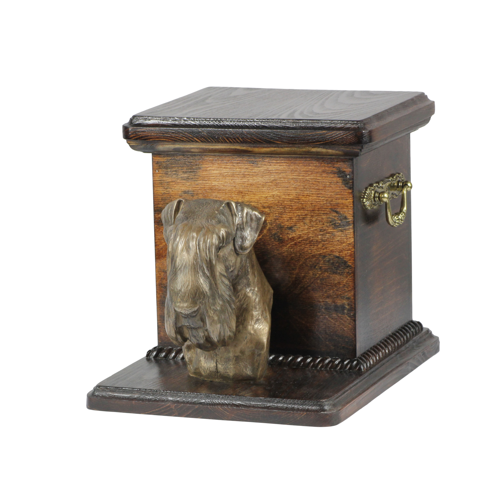 Schnauzer II Wooden Urn With Dog Art-Dog