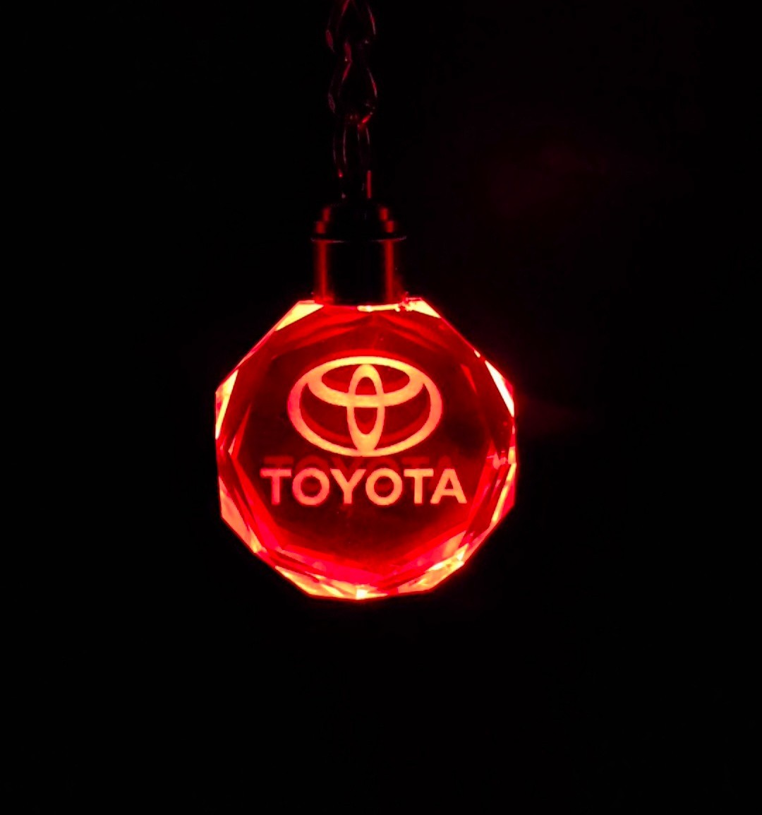 Toyota Crystal Keychain Keyring LED Pendant