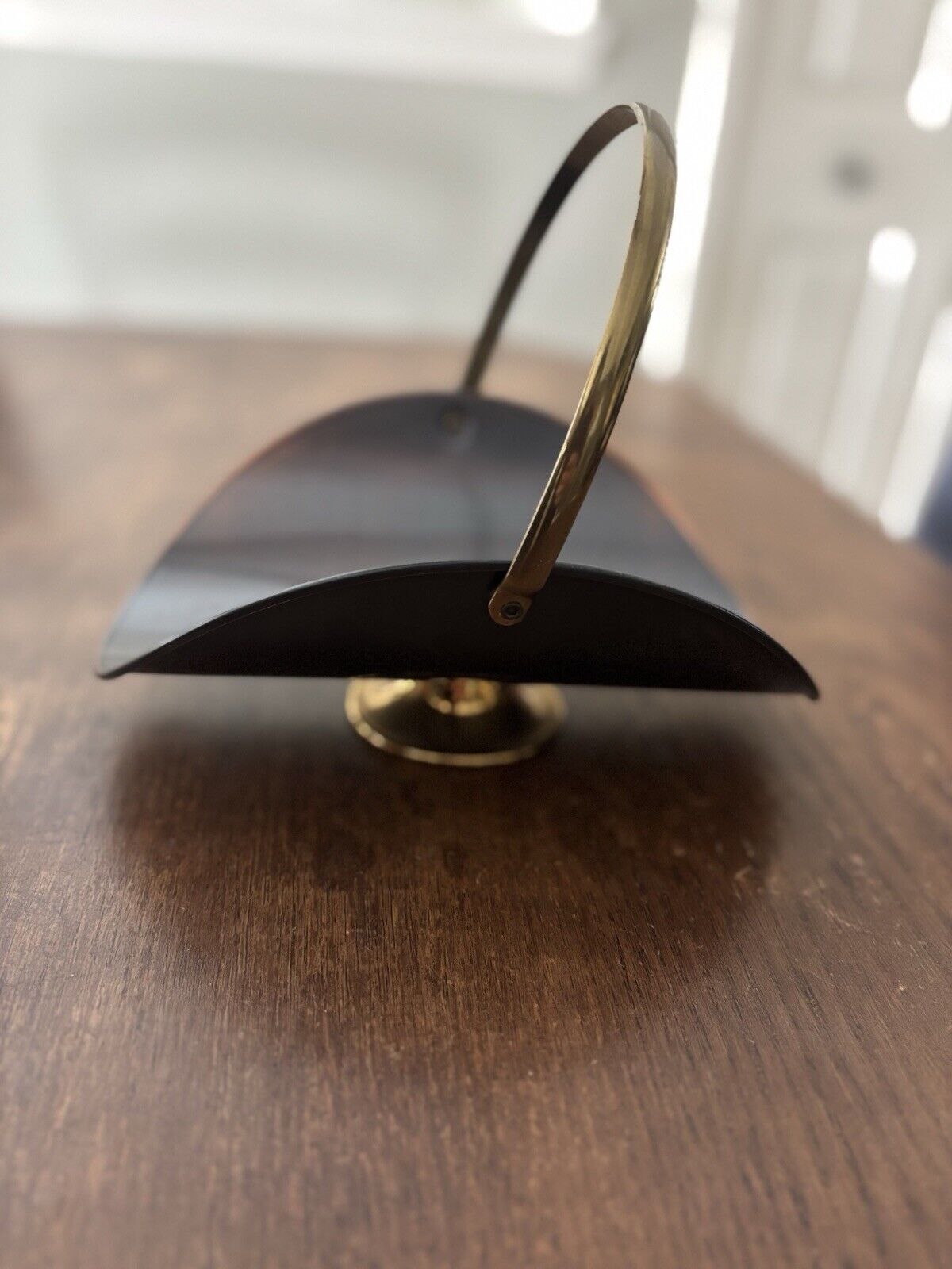 Antique solid copper basket centerpiece with handle Coppercraft Guild