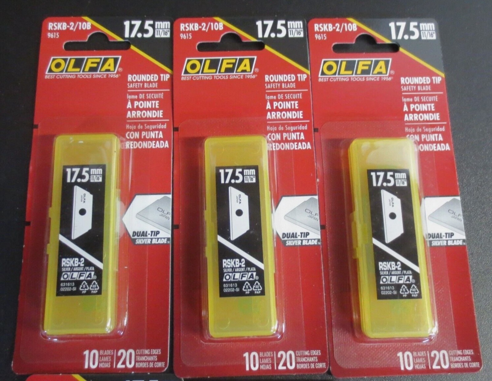 NEW! – 30 Pack – Olfa RSKB-2/10B Blades, Rounded Tip Safety Blade, Japan, RKSB-2