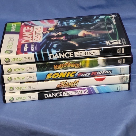 X Box 360 Kinect Game Bundle 5 Games Lot
