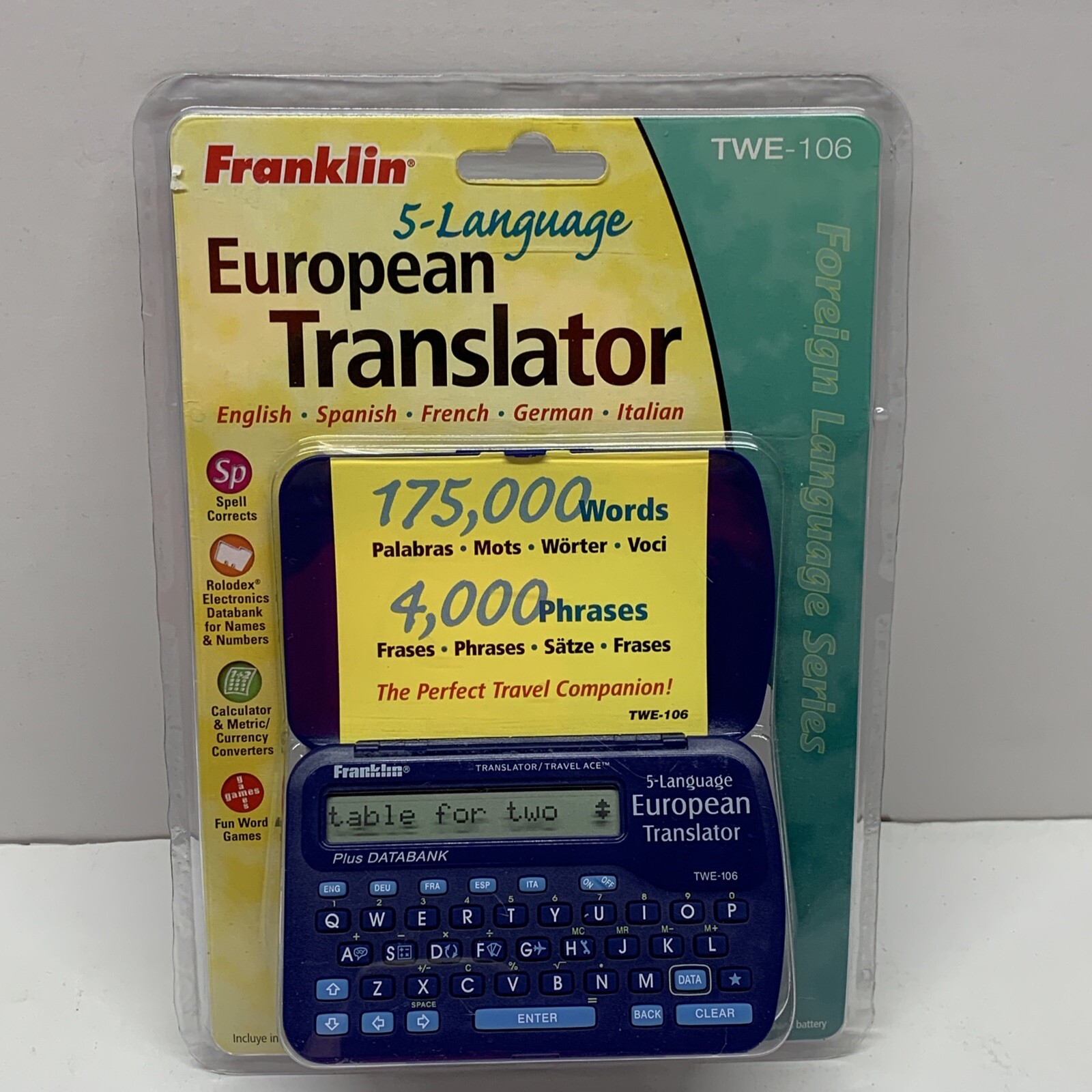 TWE-106 5 Language European Translator Spanish French German Italian
