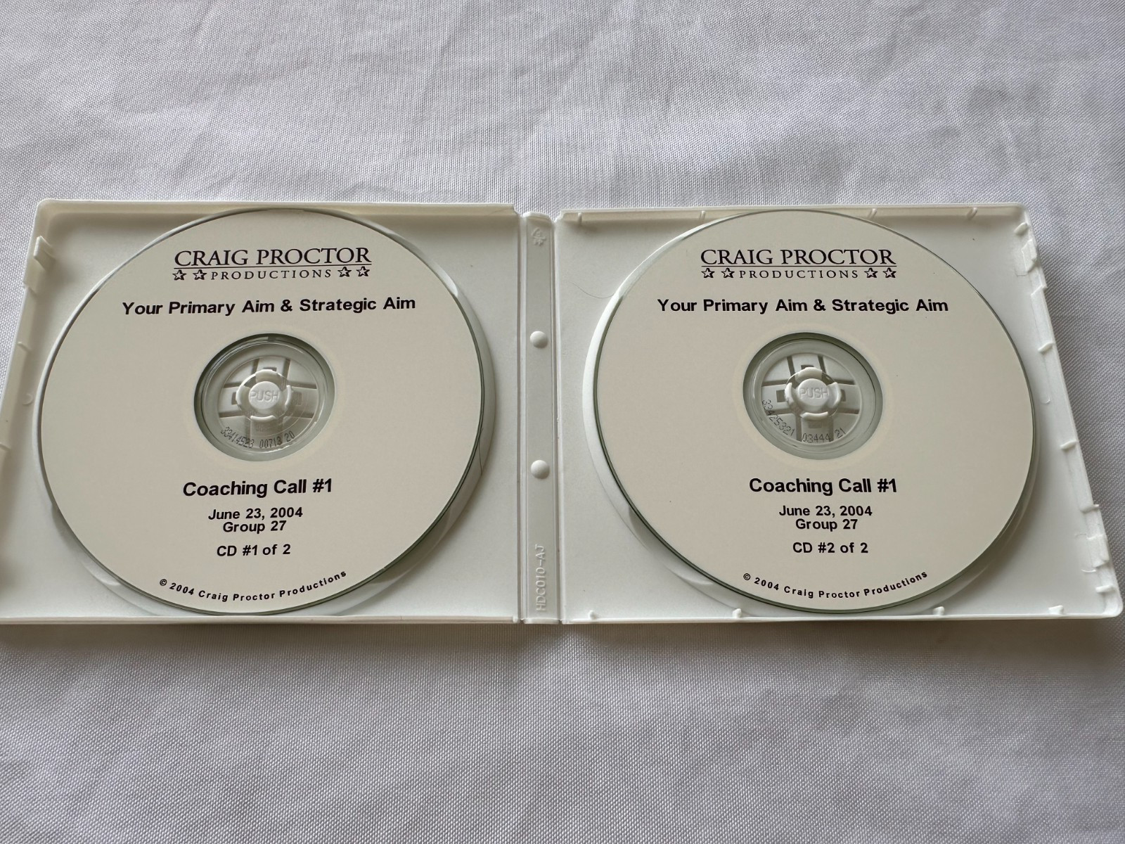 CRAIG PROCTOR - YOUR PRIMARY AIM & STRATEGIC AIM - 2 REAL ESTATE COACHING CD'S!