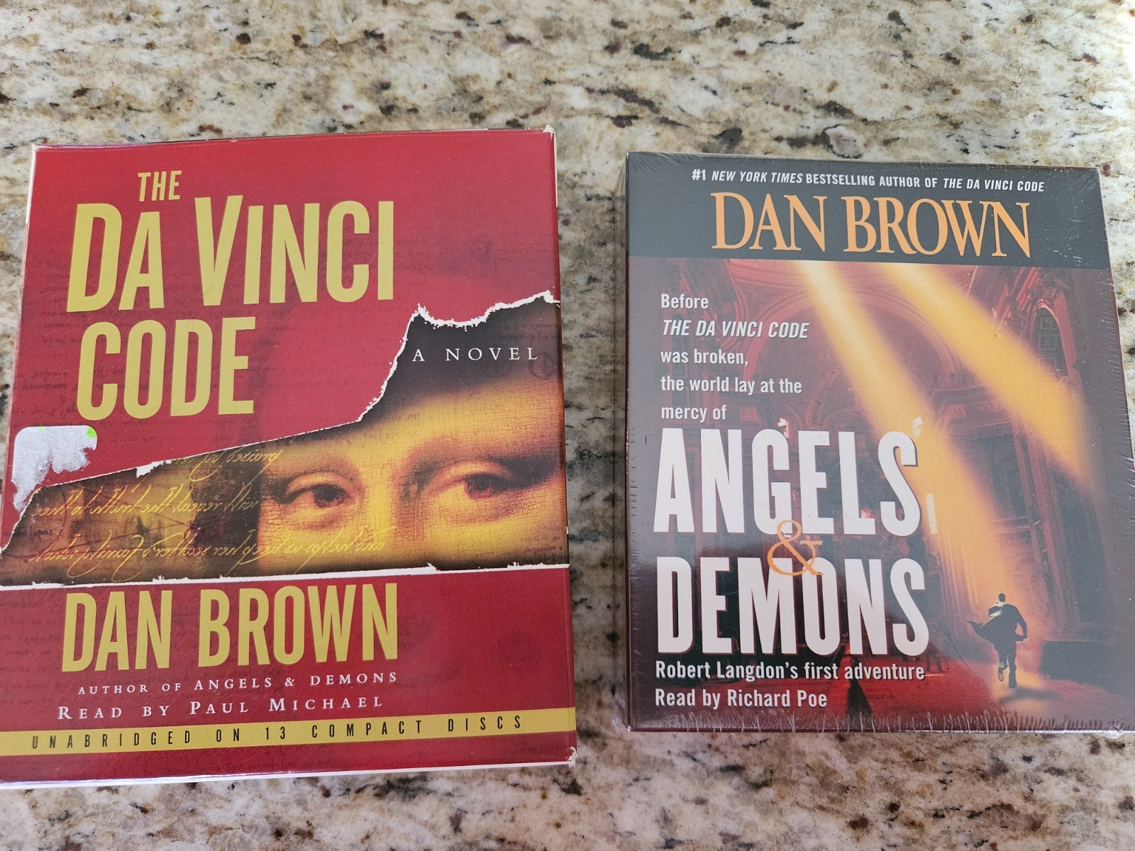 2 Dan Brown Audio CD Books: The Da Vinci Code, Angels & Demons free shipping
