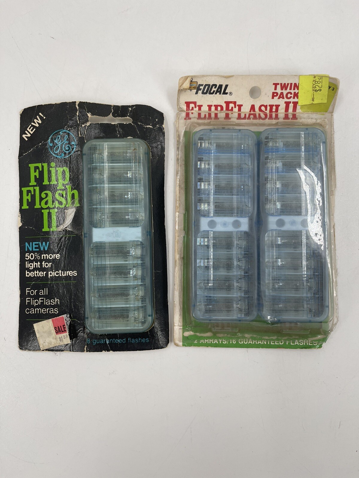 VTG GE Flip Flash ll 16 Flashes Cameras USA Original Packaging Lot Of 2 Packages
