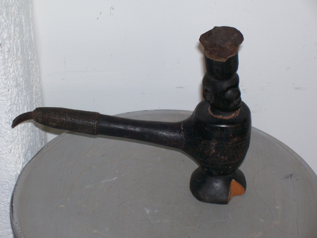 Antique Pipe Period Colonial Art First African Art