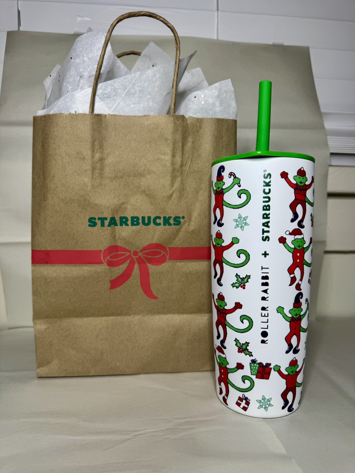Roller Rabbit Starbucks Target Stainless Steel 24oz Tumbler Christmas 2025