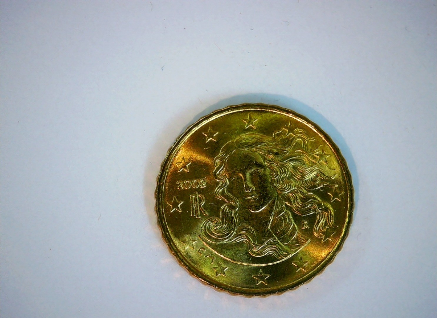 Italy 2002 10c Italian Euro cent (10 cent) - Portrait of Venus (Botticelli) Coin