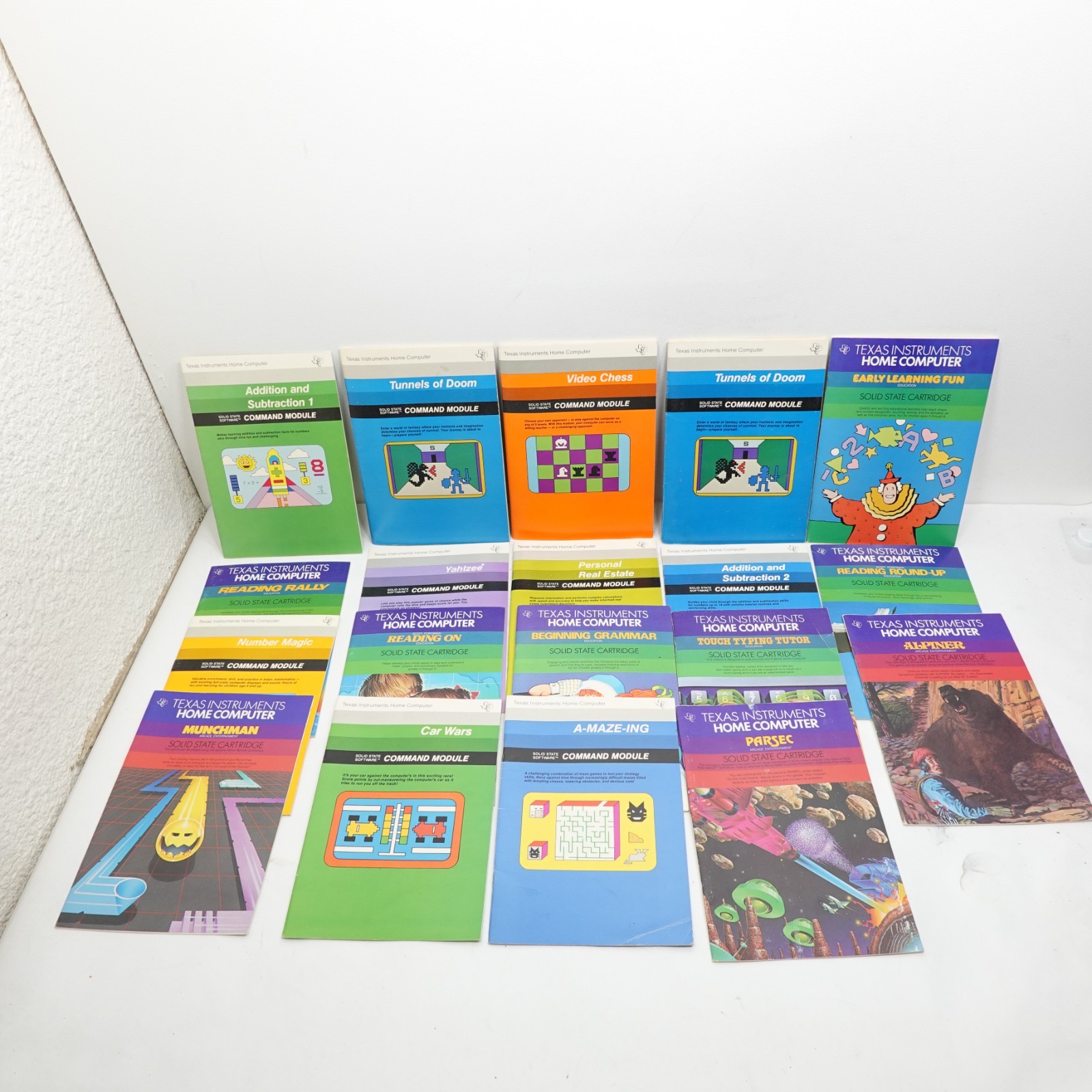 Vintage Texas Instruments TI-99/4A Cartridge Instruction Manuals Lot