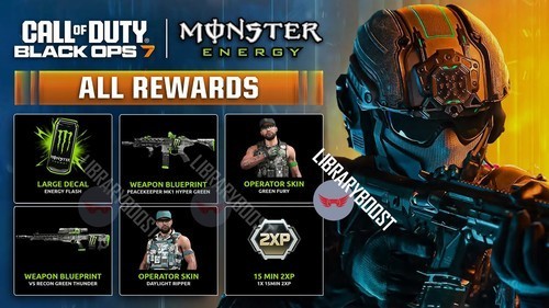Black Ops 7 Monster Energy Promo Codes, Daylight Ripper, Green Fury, Decal