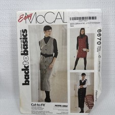 McCalls 6670 Misses Jumper Dress Easy Pattern 10-14 *Uncut