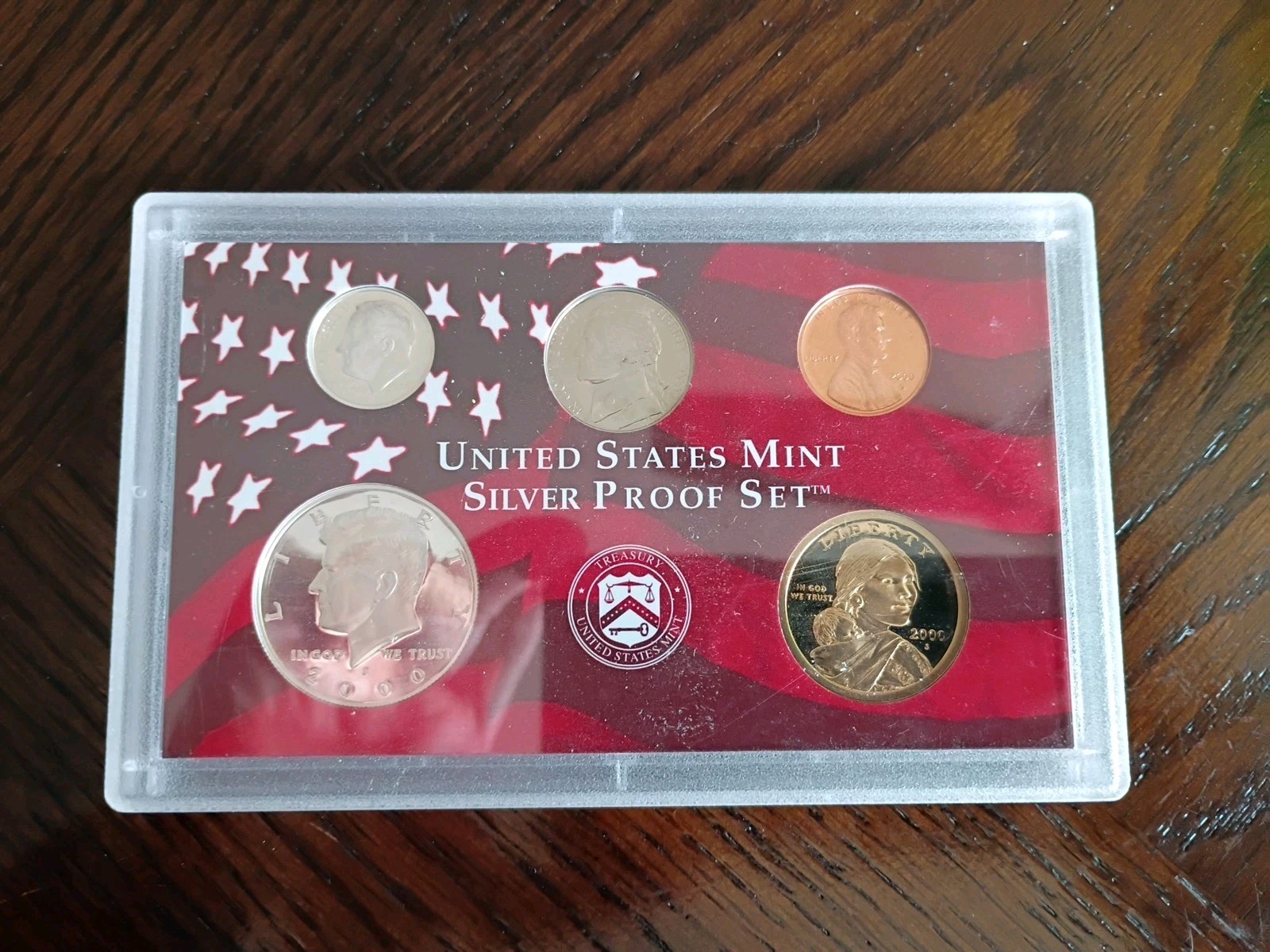 2000 S - US Mint Silver Proof Set 5 Coins Sealed Beautiful 