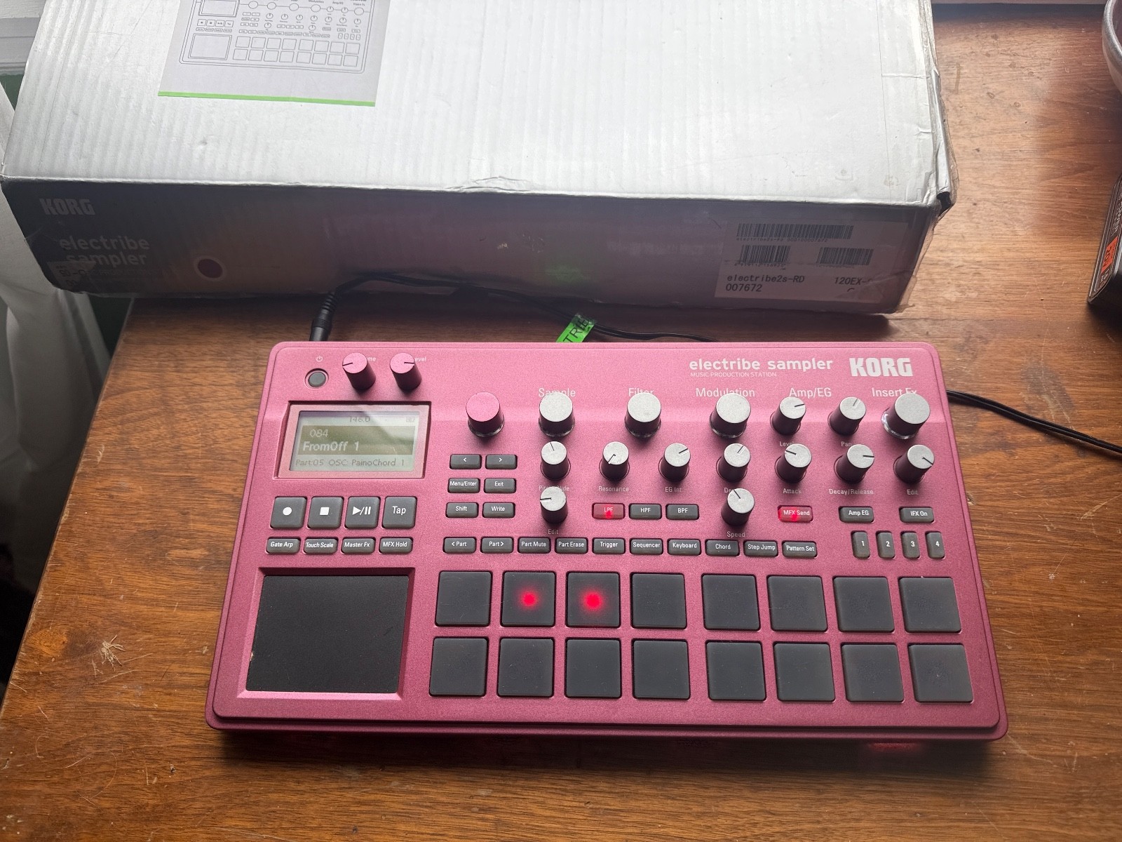 Korg Electribe Sampler Music Production Station Groove Box Red