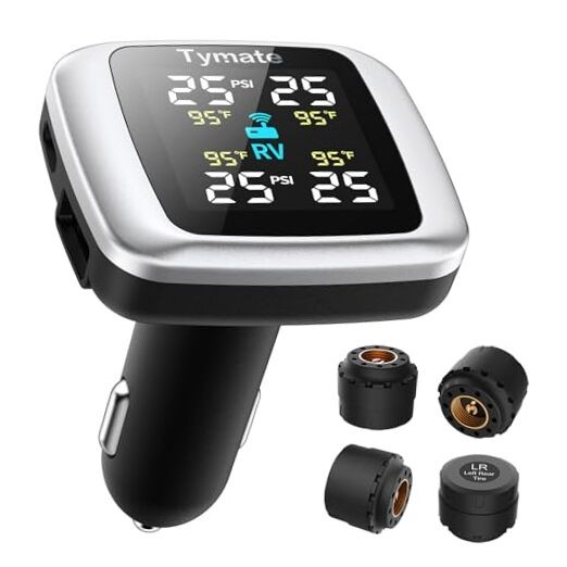 TM7 Tire Pressure Monitoring System, Wireless TPMS with 4 External Sensors & 