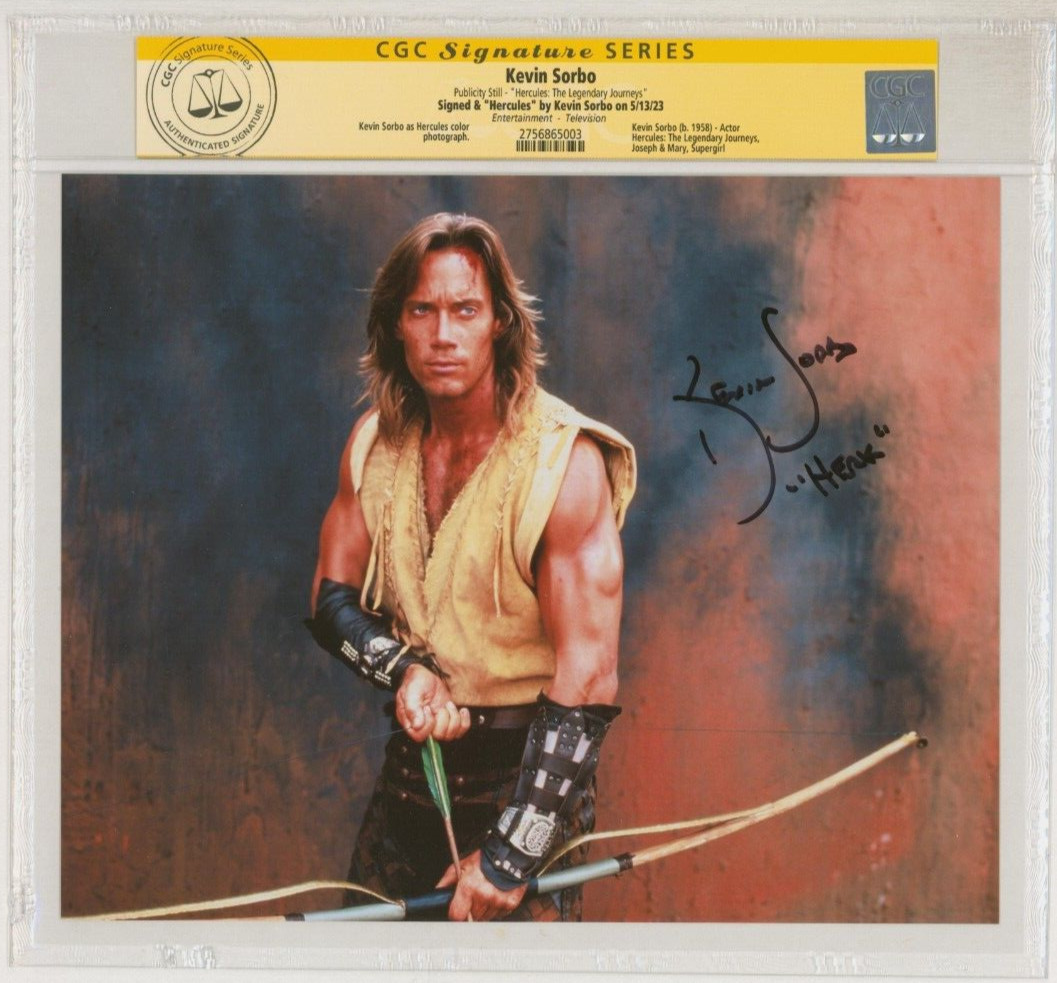 Kevin Sorbo SIGNED CGC SS Hercules The Legendary Journeys Photo / Greek Myths