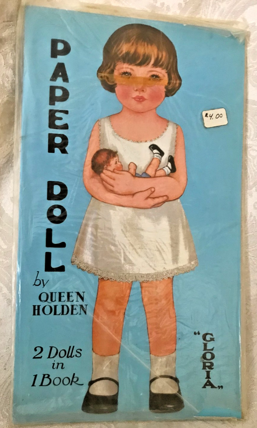 Vintage 1985 Paper Doll Book by Queen Holden Gloria and Sonny Complete Uncut 