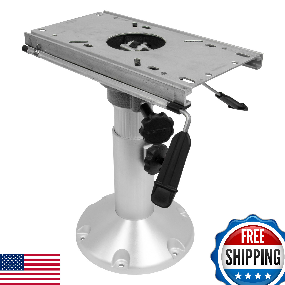 Wise 8WP21-374 Boat Seat Pedestal Adjustable Height Seat Slide Seat Mount Travel