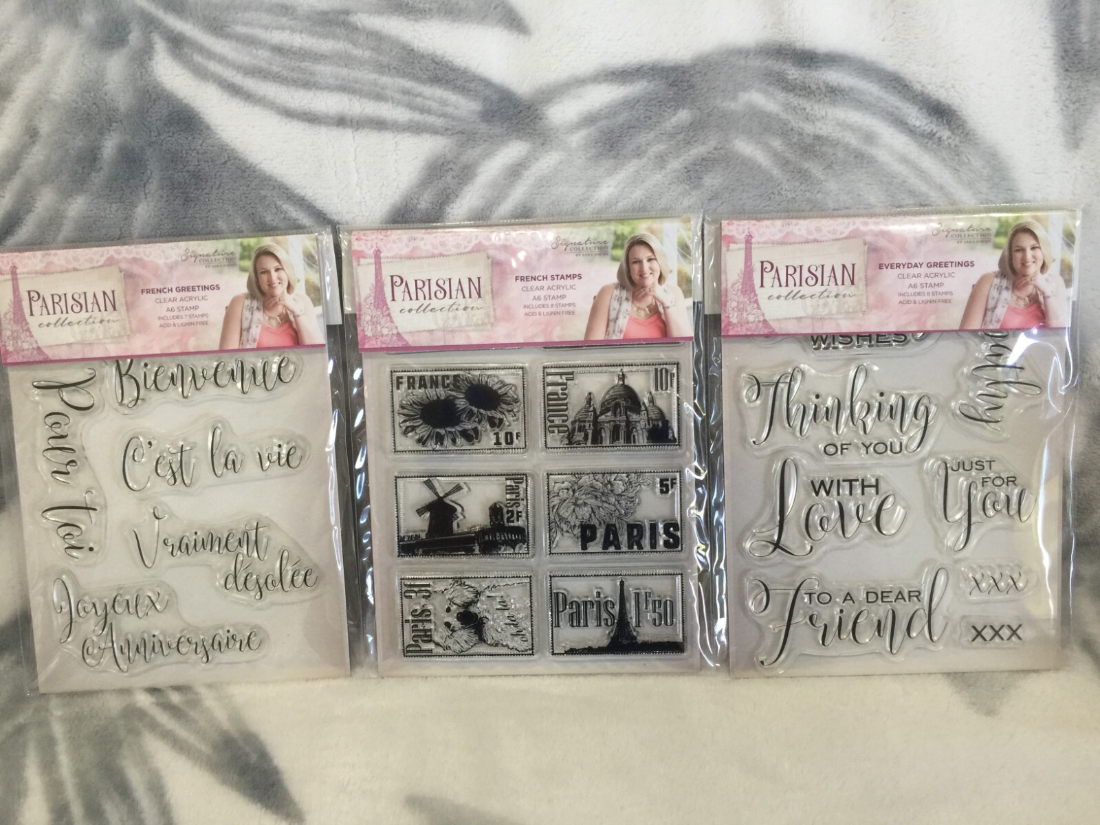 Crafters Companion FRENCH STAMPS Parisian Signature Collection by Sara New